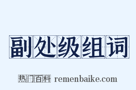 副处级组词是什么意思的图片